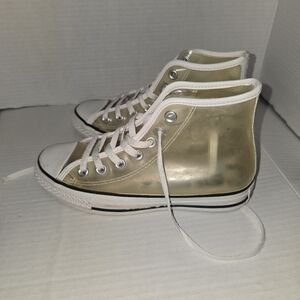 Converse Shoes Womens 4 Clear Plastic Sneakers Chucks All Star Lace Up 148633C